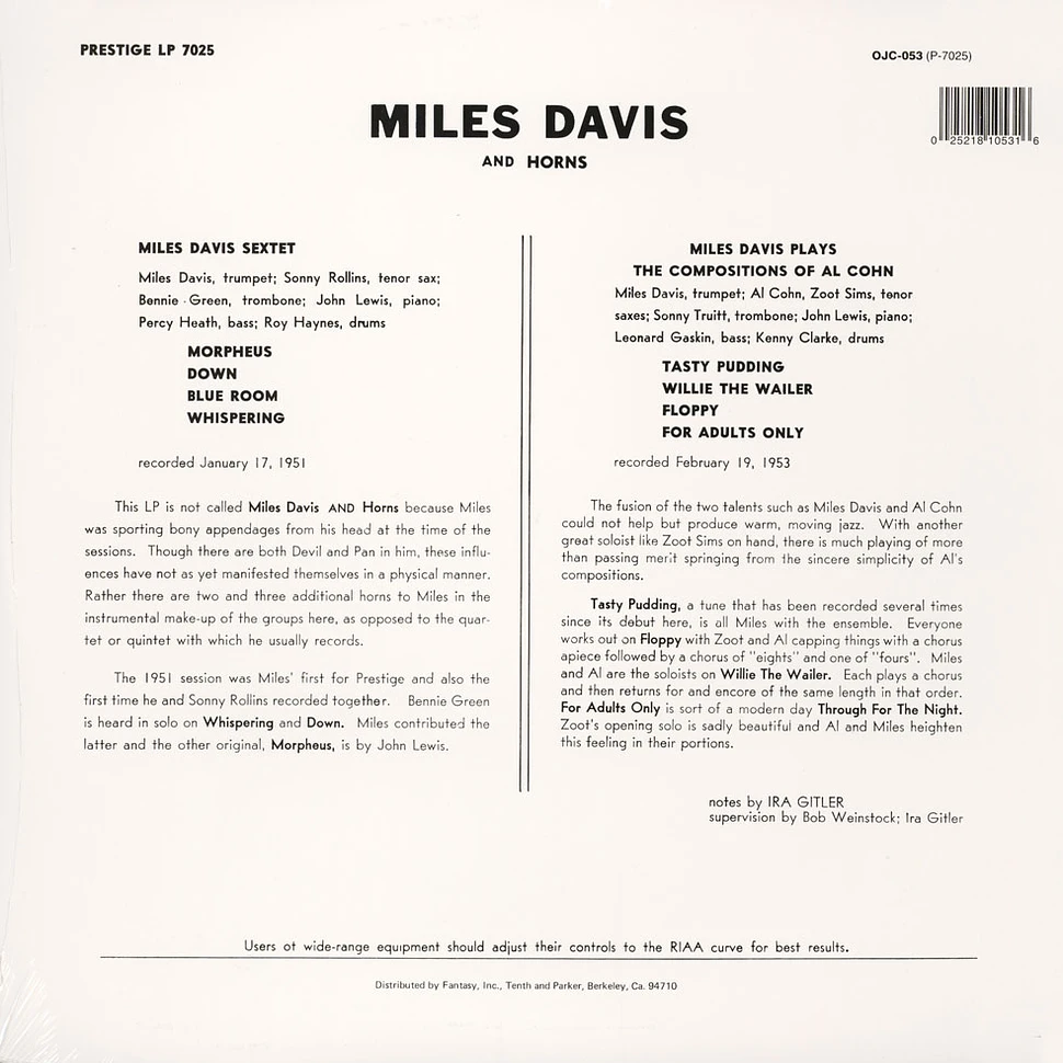 Miles Davis - Miles Davis and horns