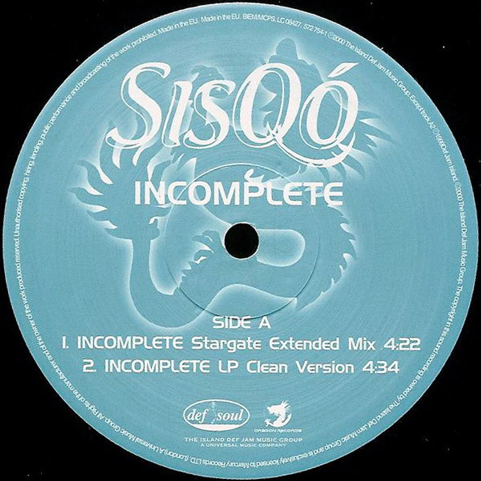 Sisqo - Incomplete