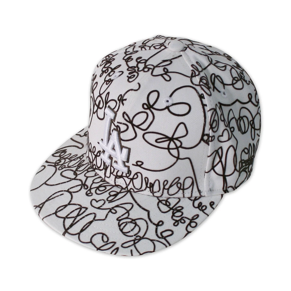 New Era - Scrawl whites LA cap