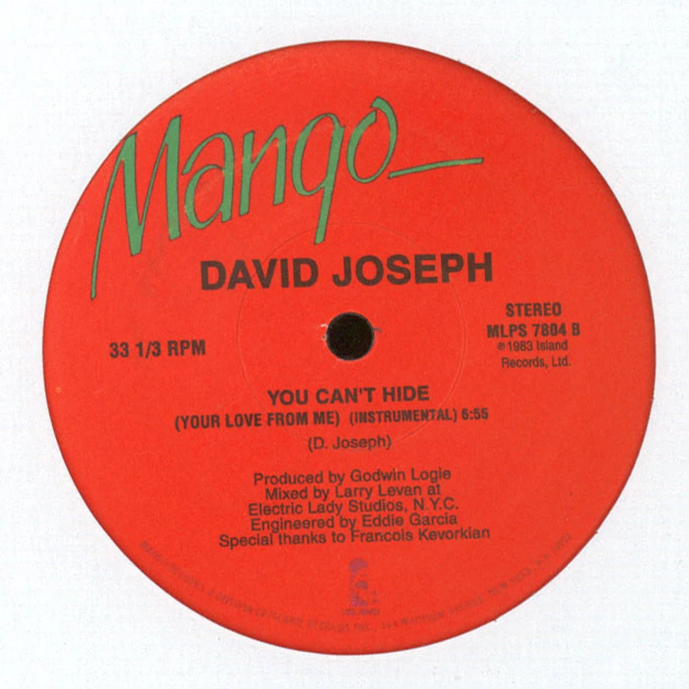 David Joseph - You Can't Hide Your Love From Me