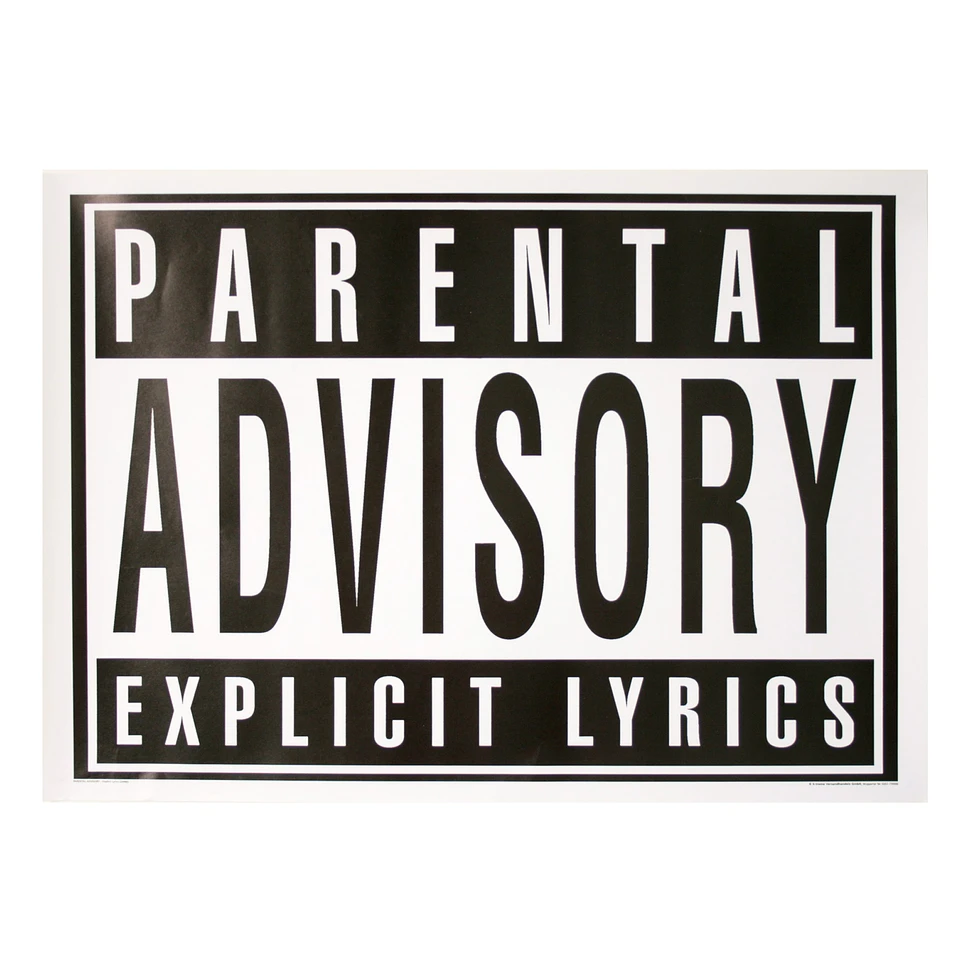 Parental Advisory - Explicit lyrics - Poster