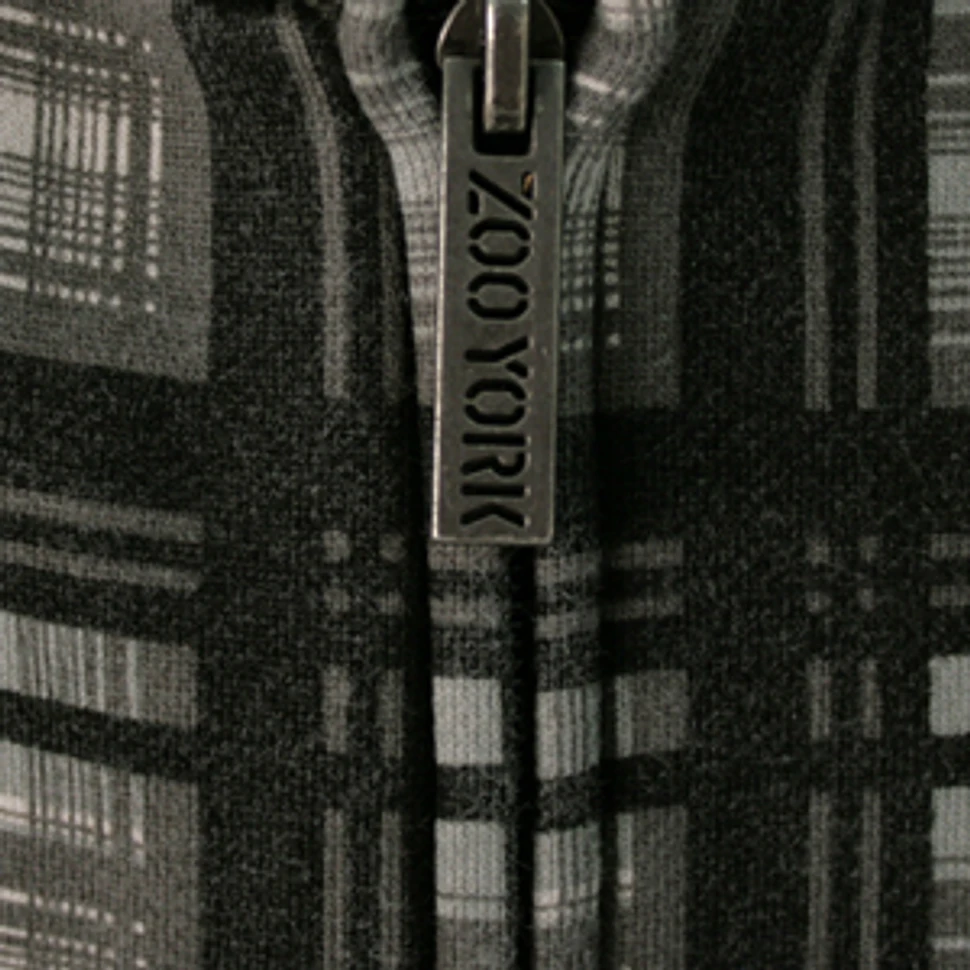 Zoo York - Printed plaid sherpa zip-up hoodie