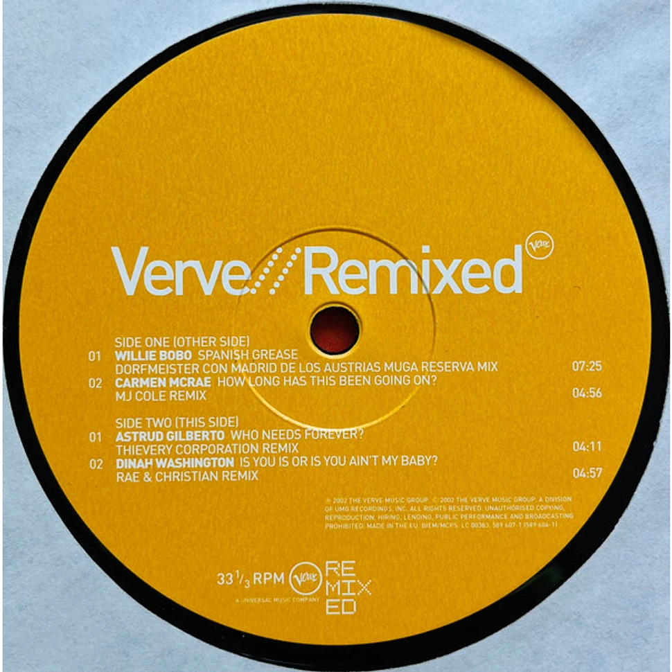 V.A. - Verve // Remixed - Vinyl 3LP - 2002 - EU - Original | HHV