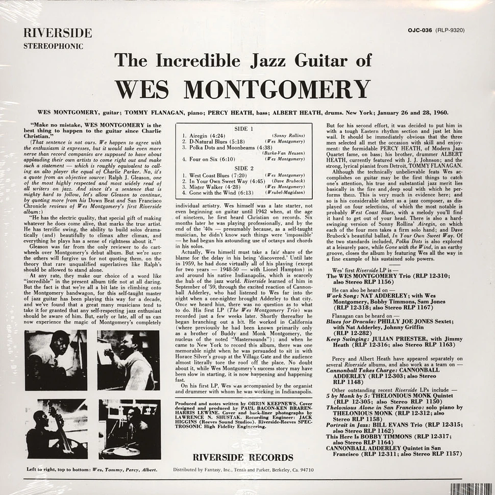 Wes Montgomery - The incredible jazz guitar of Wes Montgomery