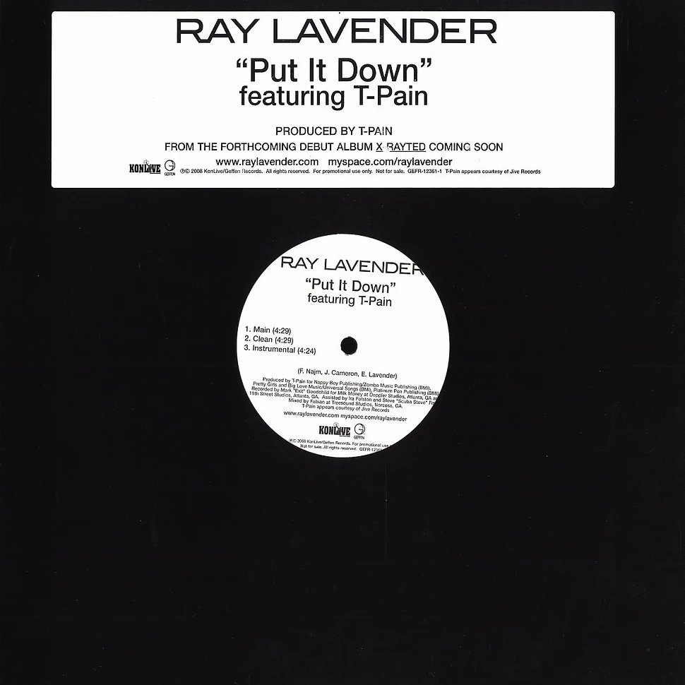 Ray Lavender - Put it down feat. T-Pain