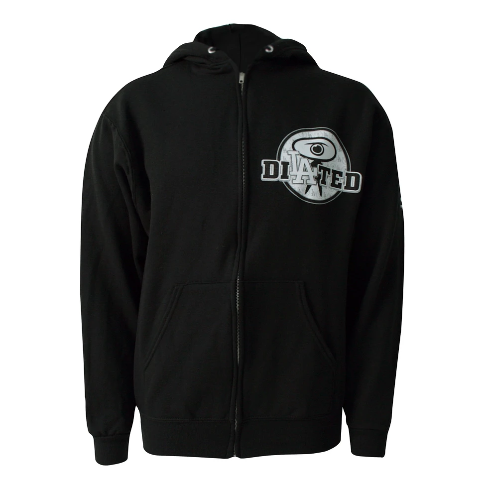 Dilated Peoples - LA black print zip-up hoodie