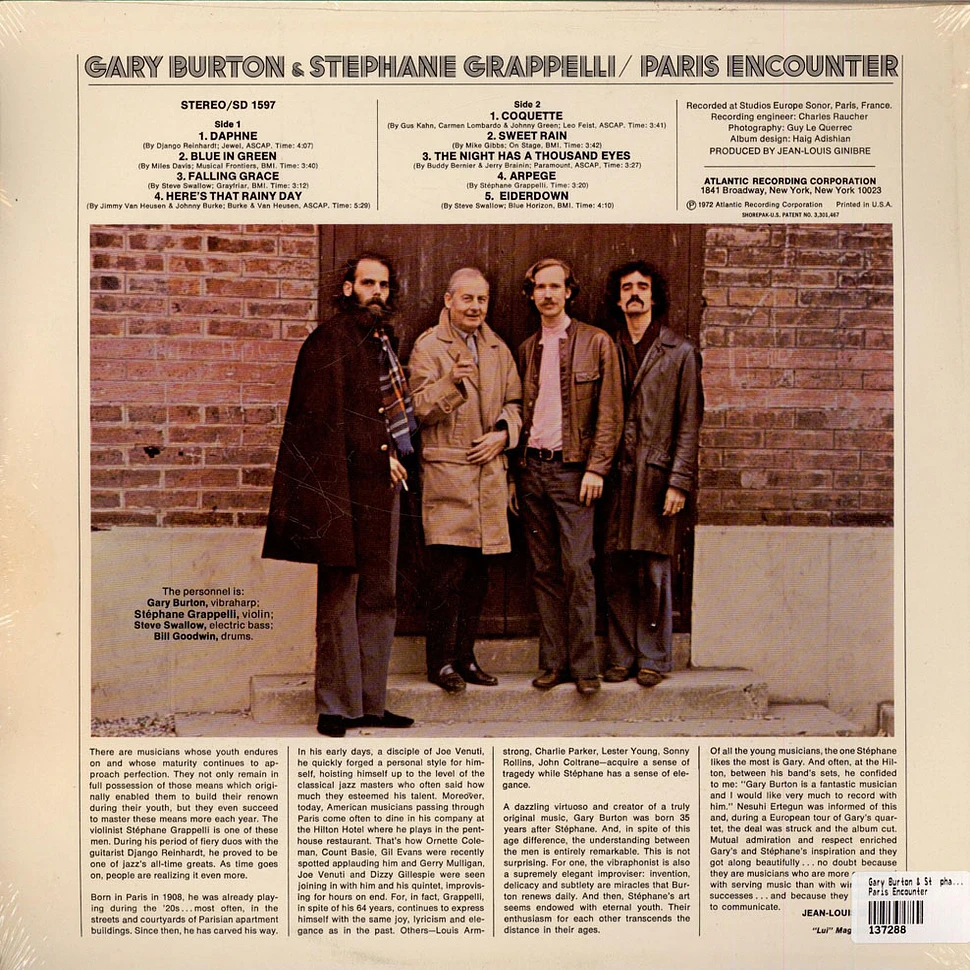 Gary Burton & Stephane Grappelli - Paris Encounter