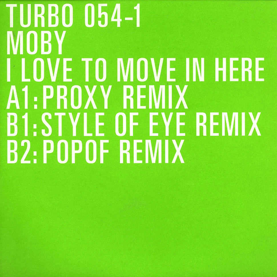 Moby - I love to move in here remixes part 1