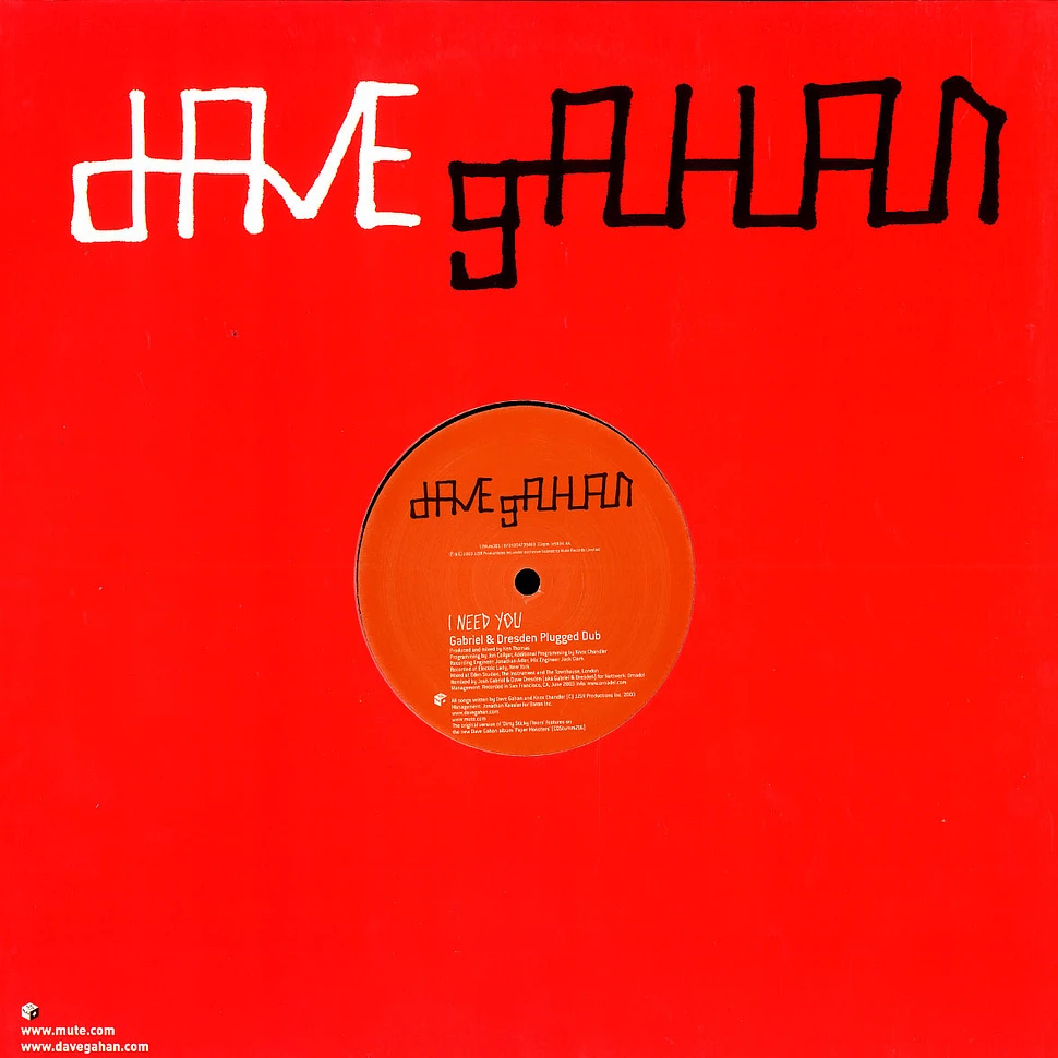 Dave Gahan - I Need You Gabriel & Dresden Unplugged Mix