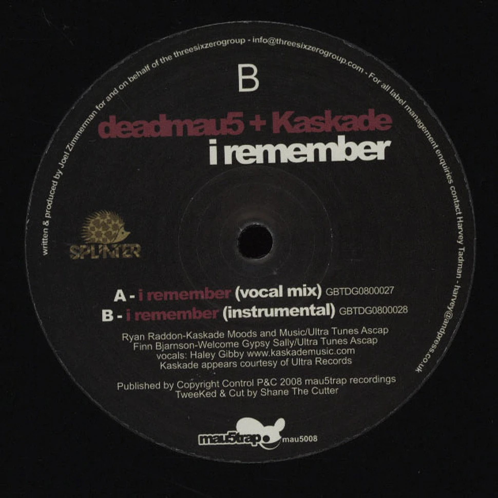 Deadmau5 & Kaskade - I Remember