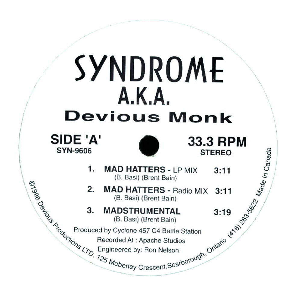 Syndrome aka Devious Monk - Mad hatters