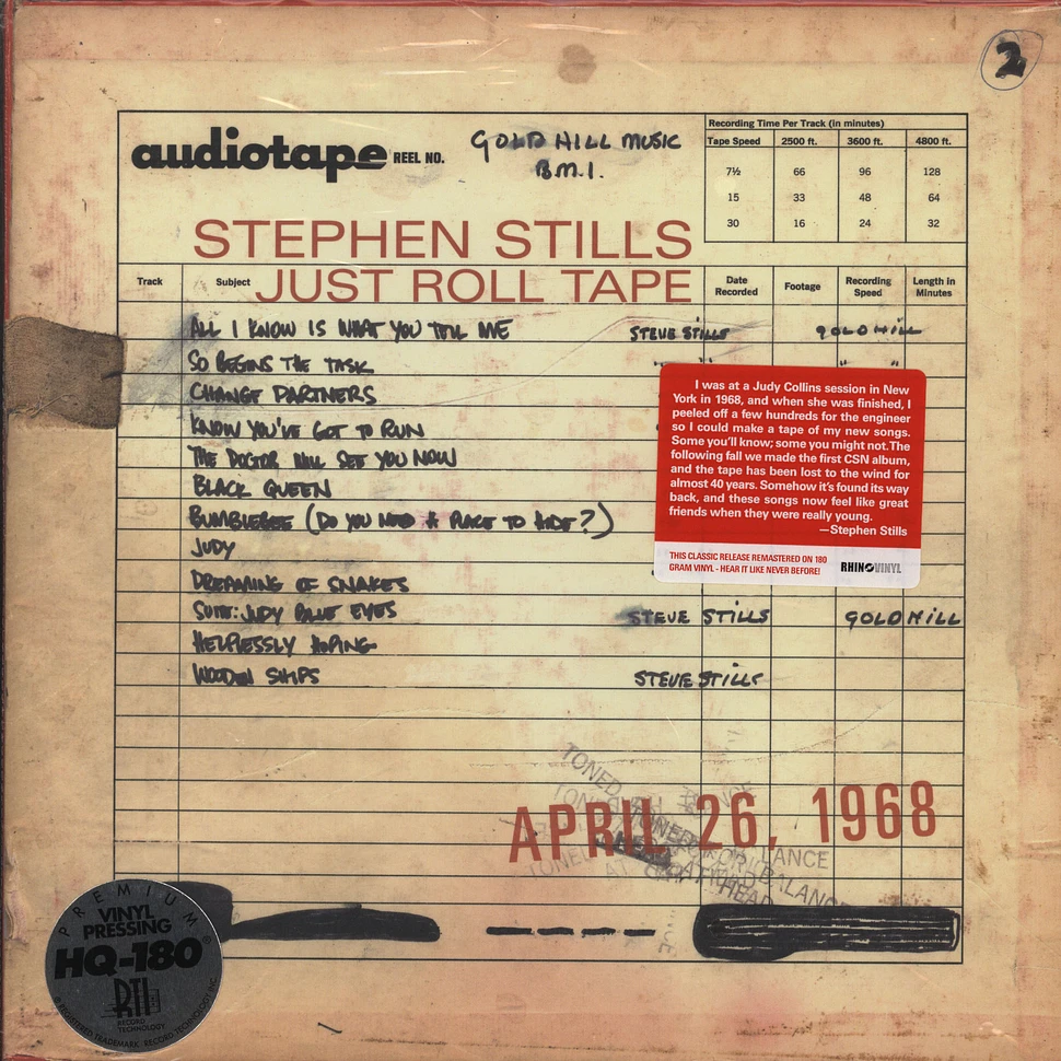 Stephen Stills - Just roll tape April 26, 1968