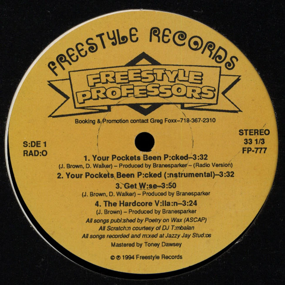 Freestyle Professors - Your Pockets Been Packed