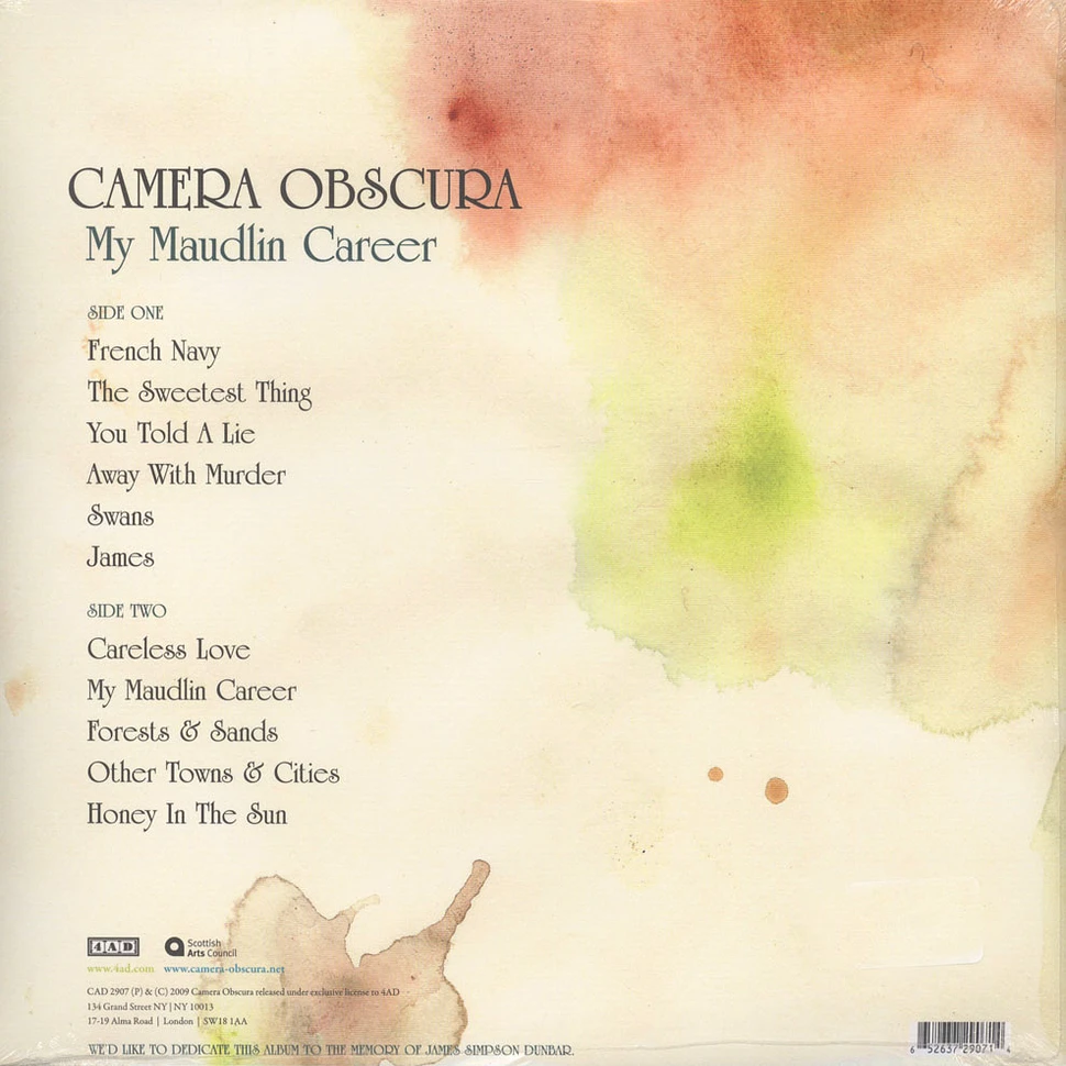 Camera Obscura - My Maudlin Career