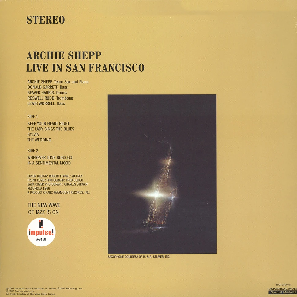 Archie Shepp - Live in San Francisco