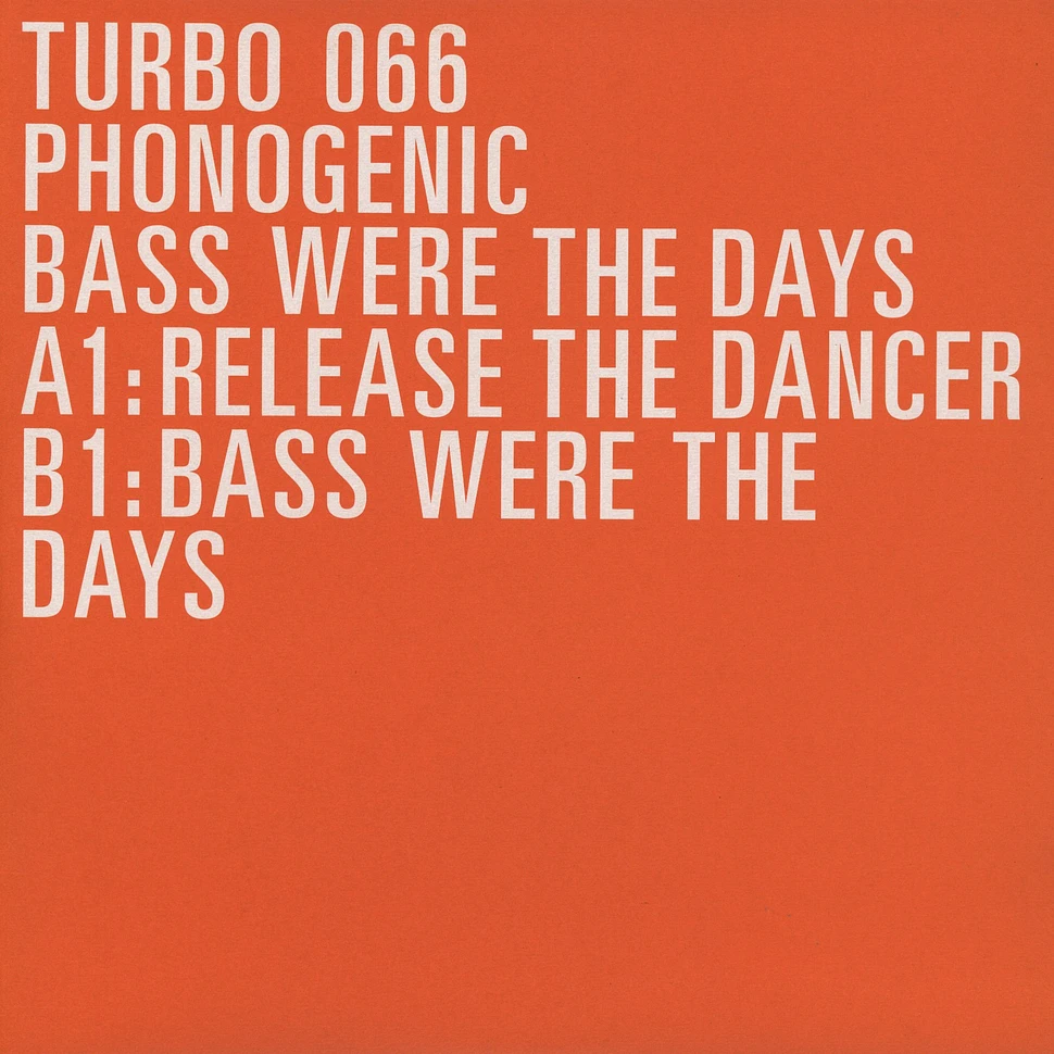 Phonogenic - Bass Where The Days