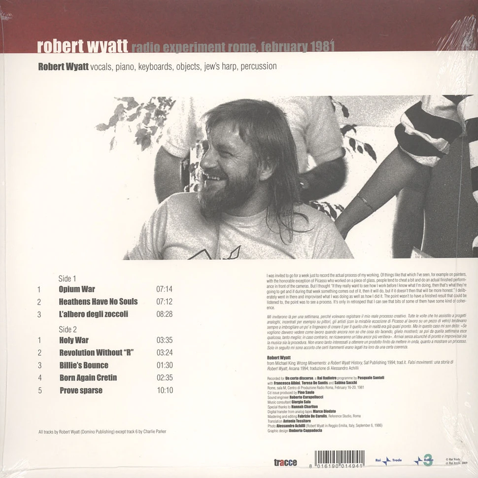 Robert Wyatt - Radio Experiment Rome, Feb. 1981