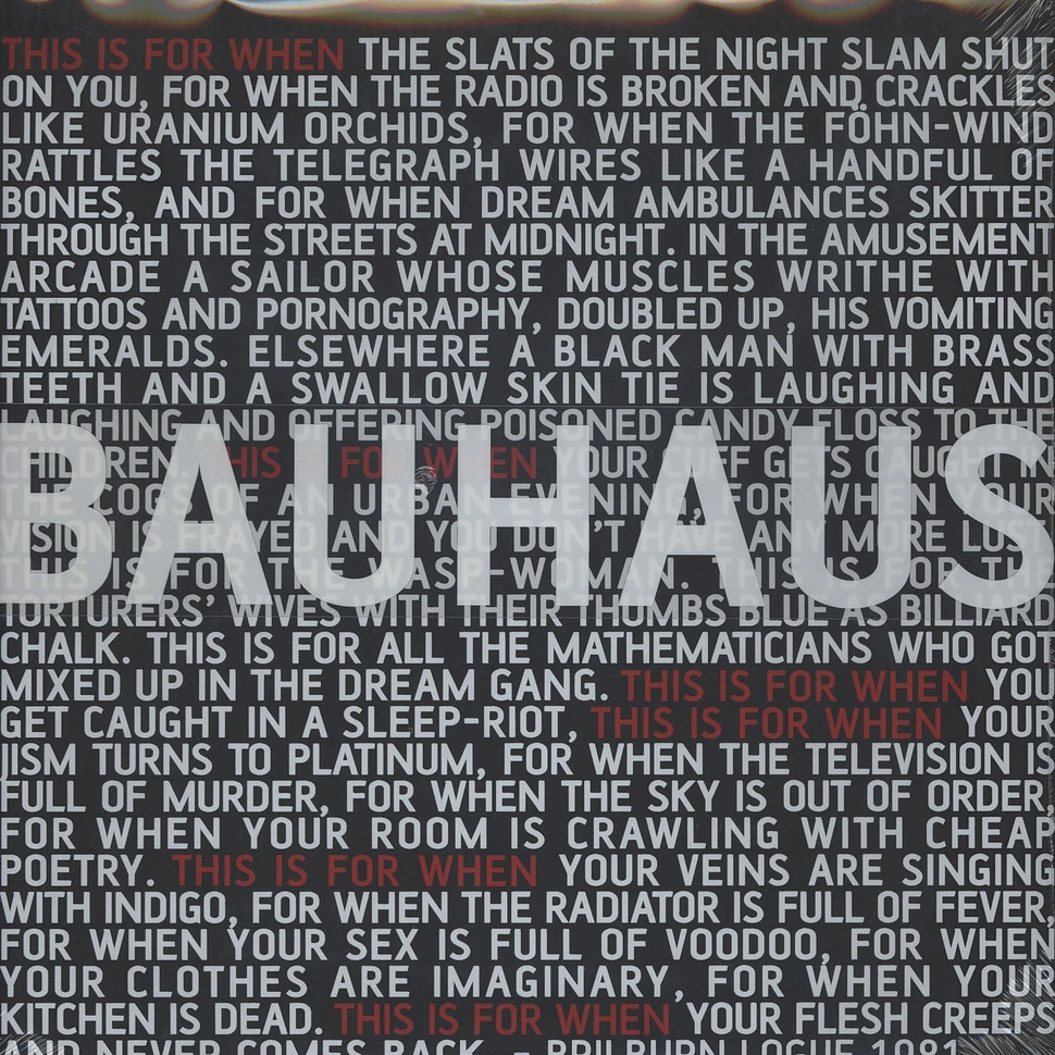 Bauhaus - This Is For When ... Live 1981 Limited Edition Box