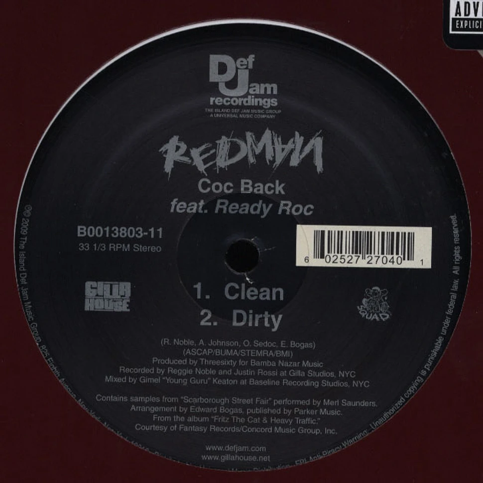 Redman - Coc Back feat. Ready Roc