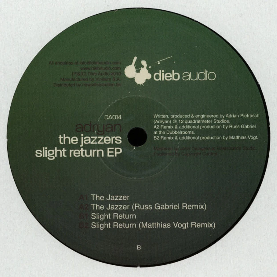 Adryan - The Jazzers Slight Return EP incl. Russ Gabriel Remix