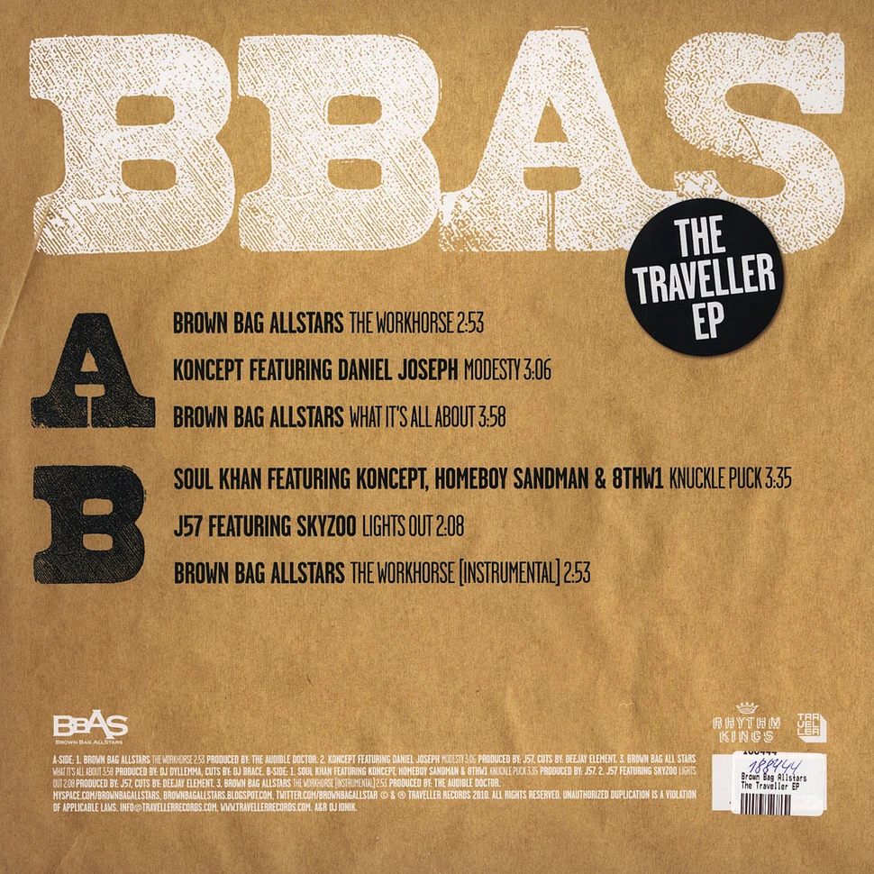 Brown Bag Allstars - The Traveller EP