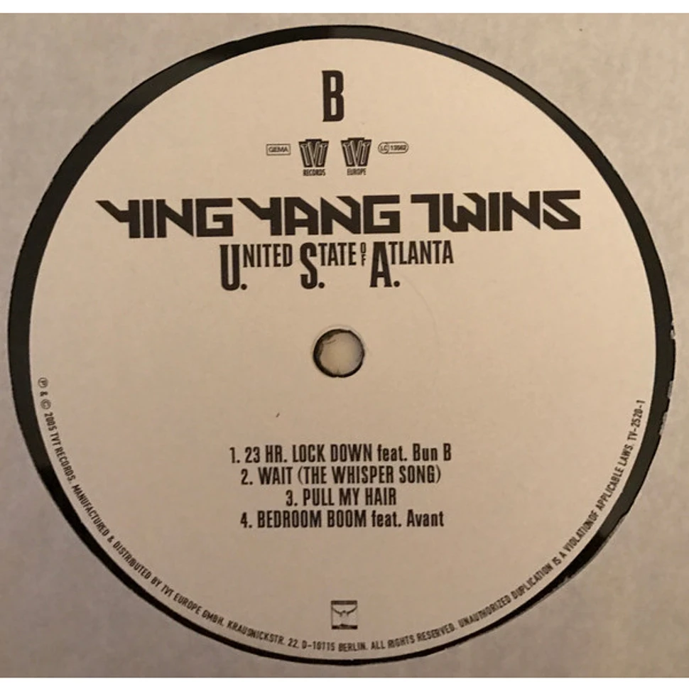 Ying Yang Twins - U.S.A. United State Of Atlanta