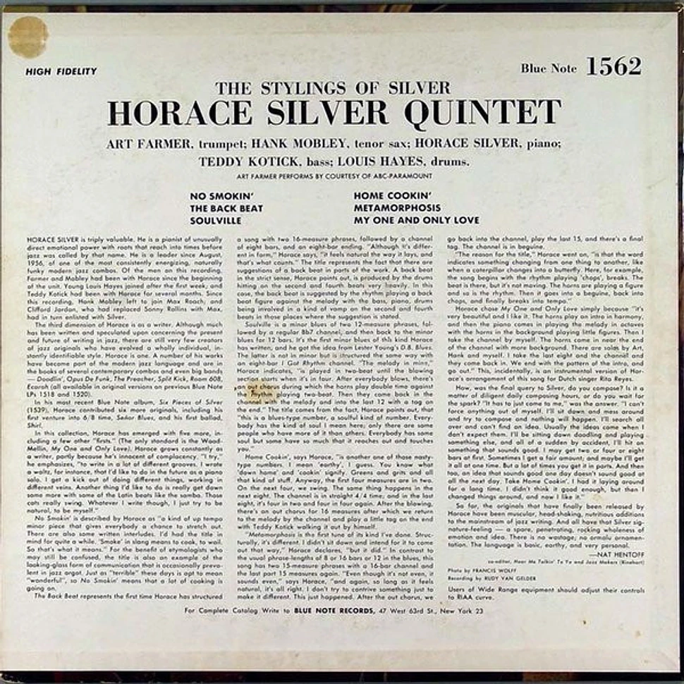 The Horace Silver Quintet - The Stylings Of Silver