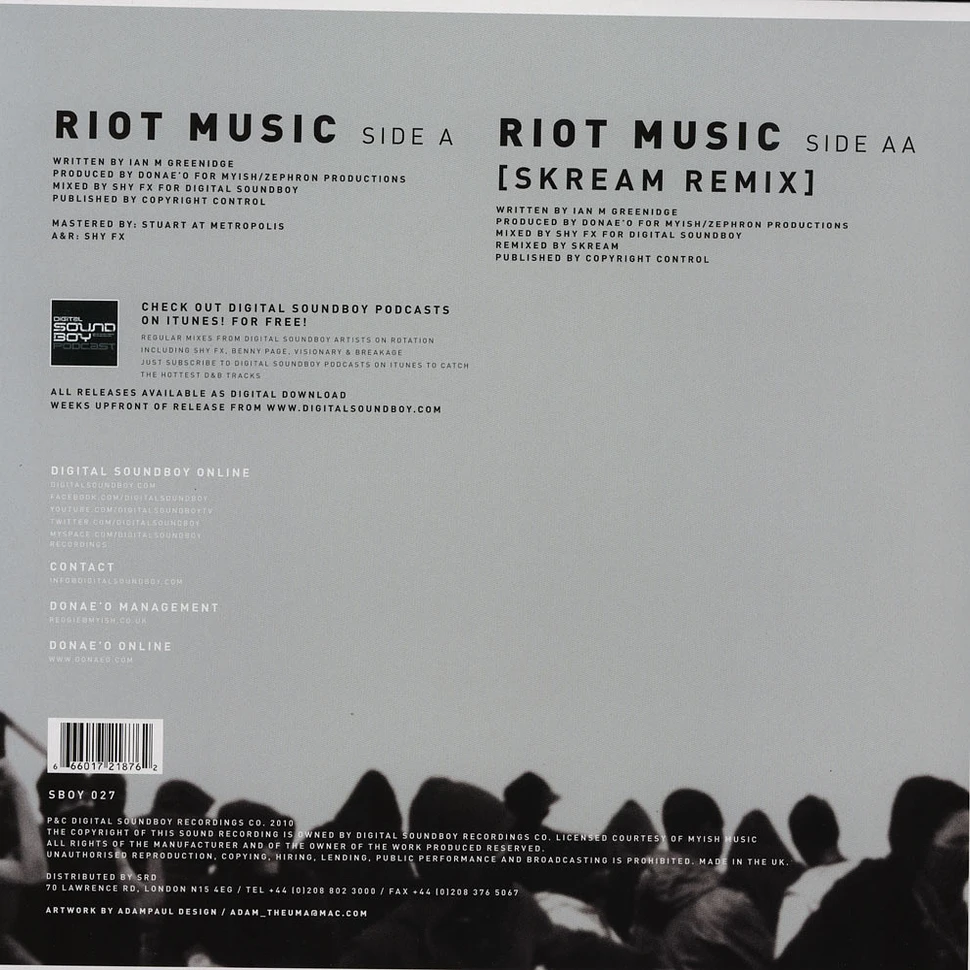 Donaeo - Riot Music Original & Skream Remix