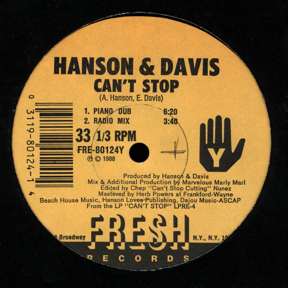 Hanson & Davis - Can't Stop