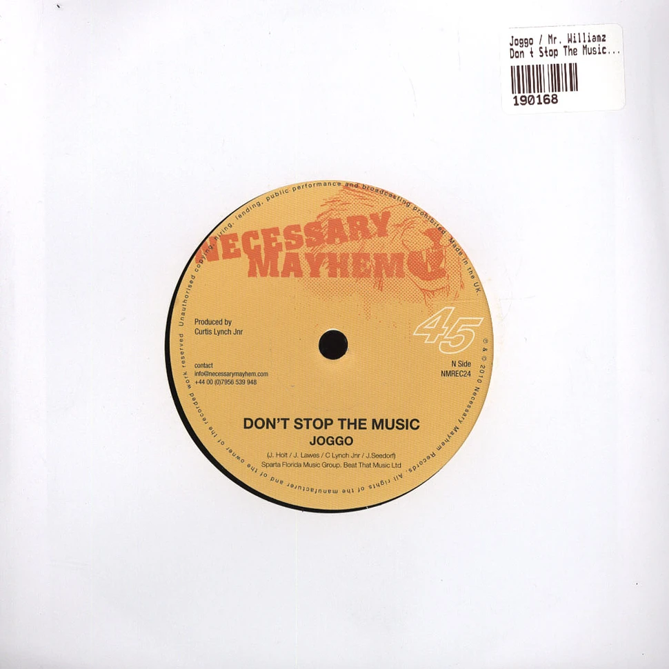 Joggo / Mr. Williamz - Don't Stop The Music / Babylon In Helicopter