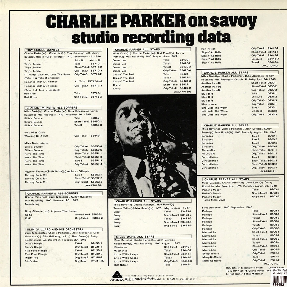 Charlie Parker - On Savoy Vol.1