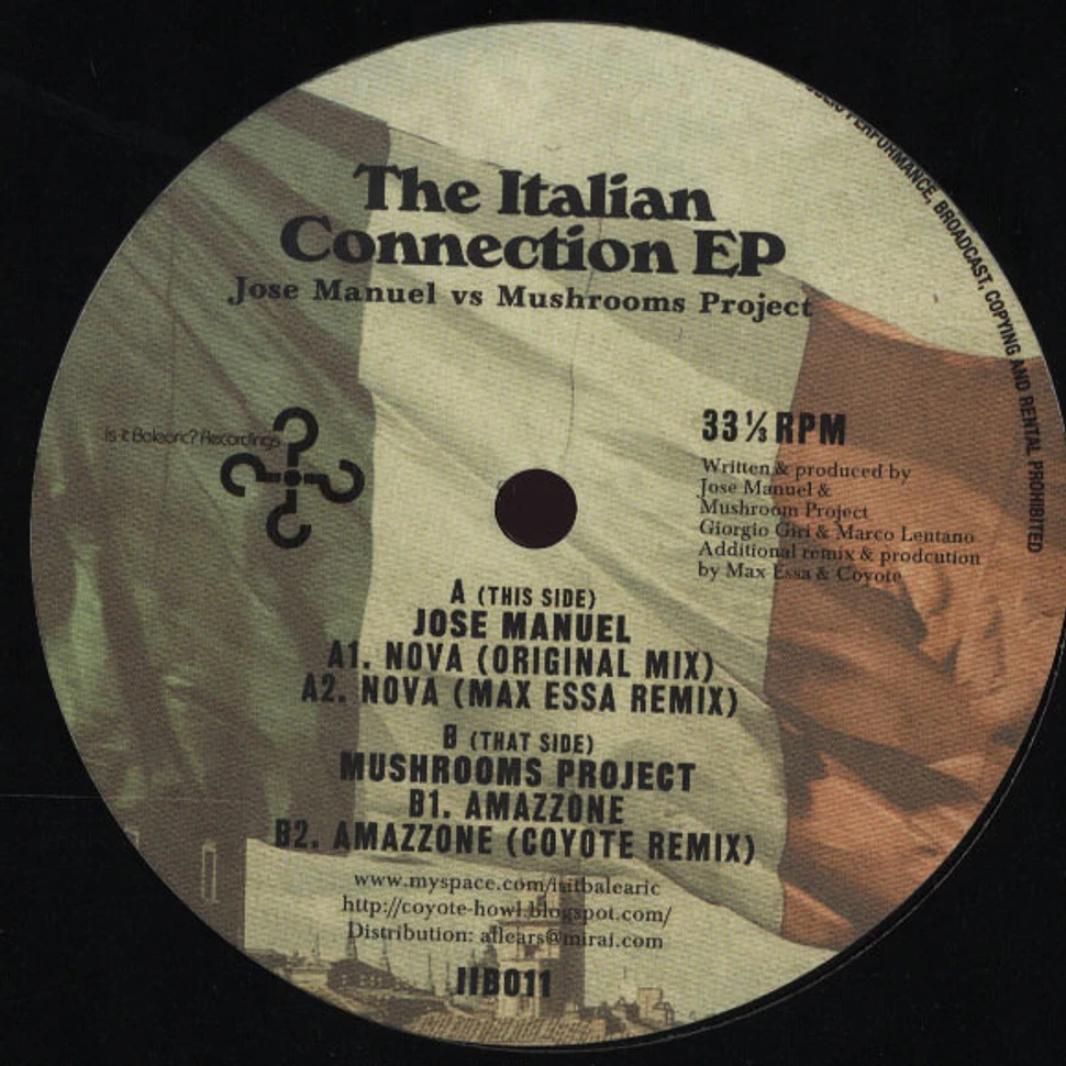 Jose Manuel Vs Mushrooms Project - The Italian Connection EP