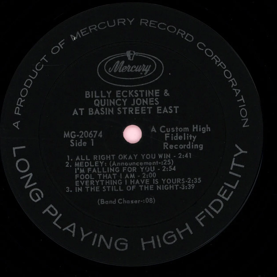 Billy Eckstine & Quincy Jones - Billy Eckstine & Quincy Jones At Basin Street East