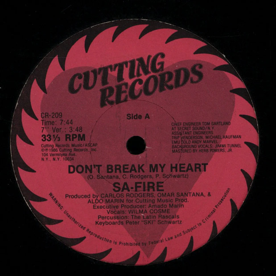 Sa-Fire - Don't Break My Heart