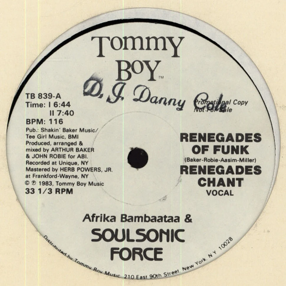 Afrika Bambaataa & The Soul Sonic Force - Renegades of funk