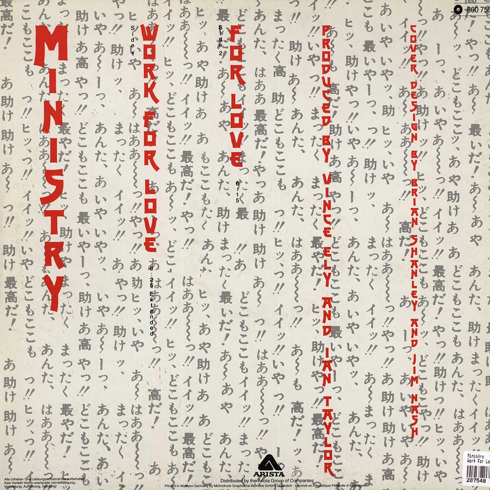 Ministry - Work For Love