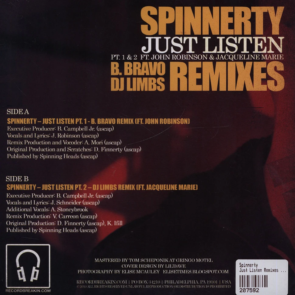 Spinnerty - Just Listen Remixes feat. John Robinson