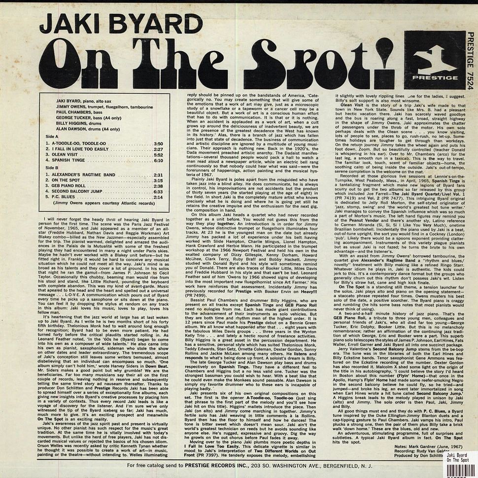 Jaki Byard - On The Spot