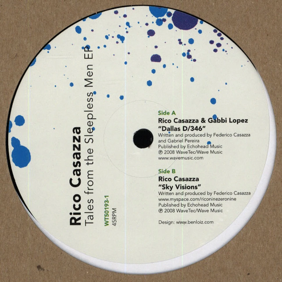 Rico Casazza - Tales From The Sleepless Men EP