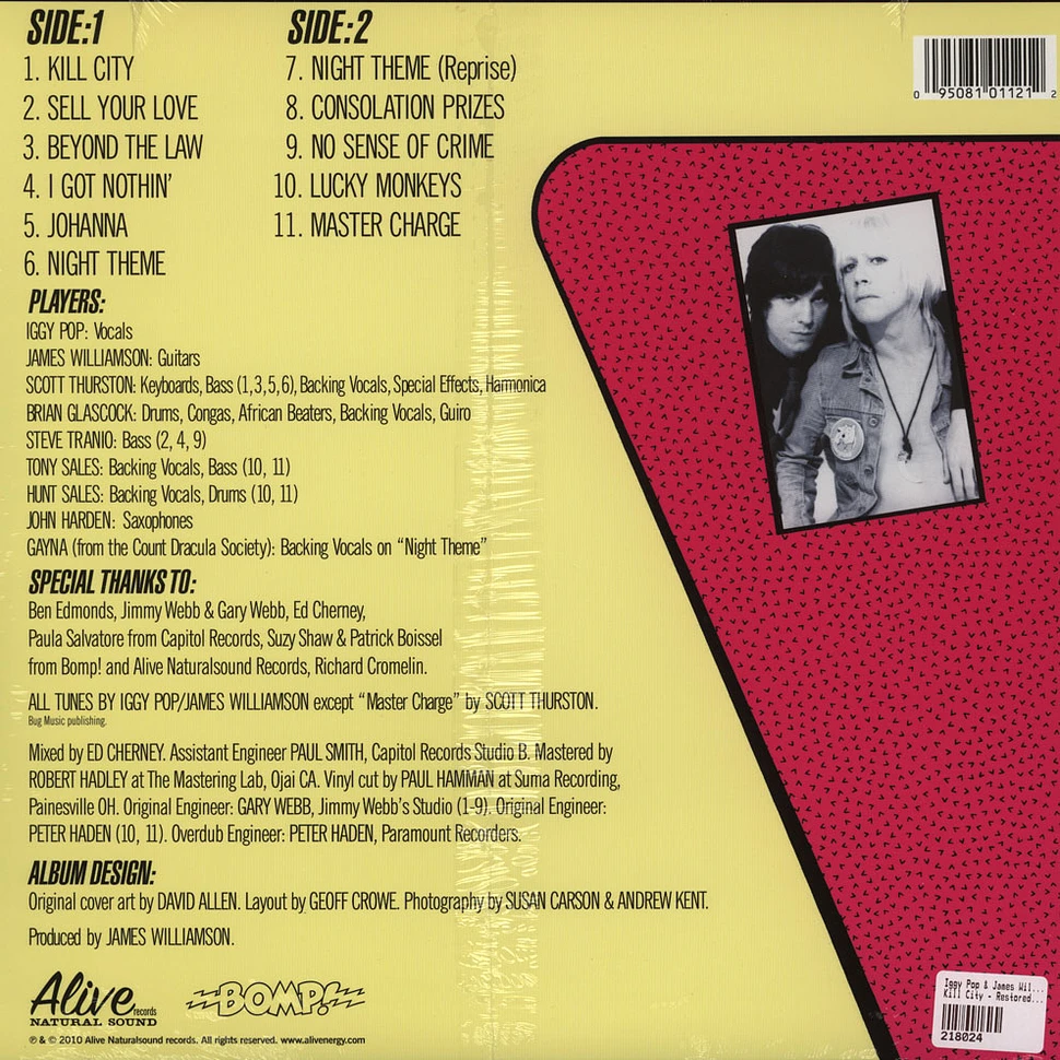 Iggy Pop & James Williamson - Kill City - Restored & Remixed