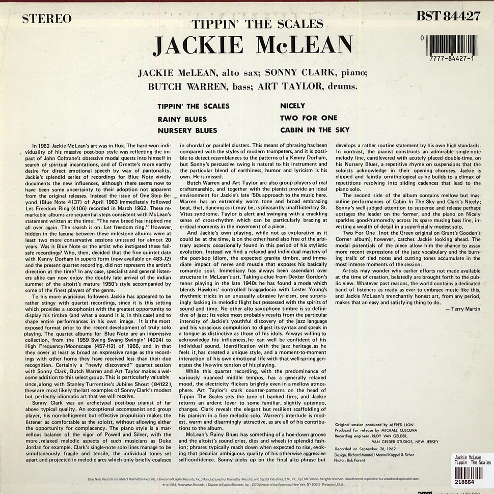 Jackie McLean - Tippin' The Scales