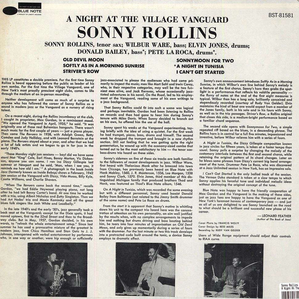 Sonny Rollins - A Night At The "Village Vanguard"
