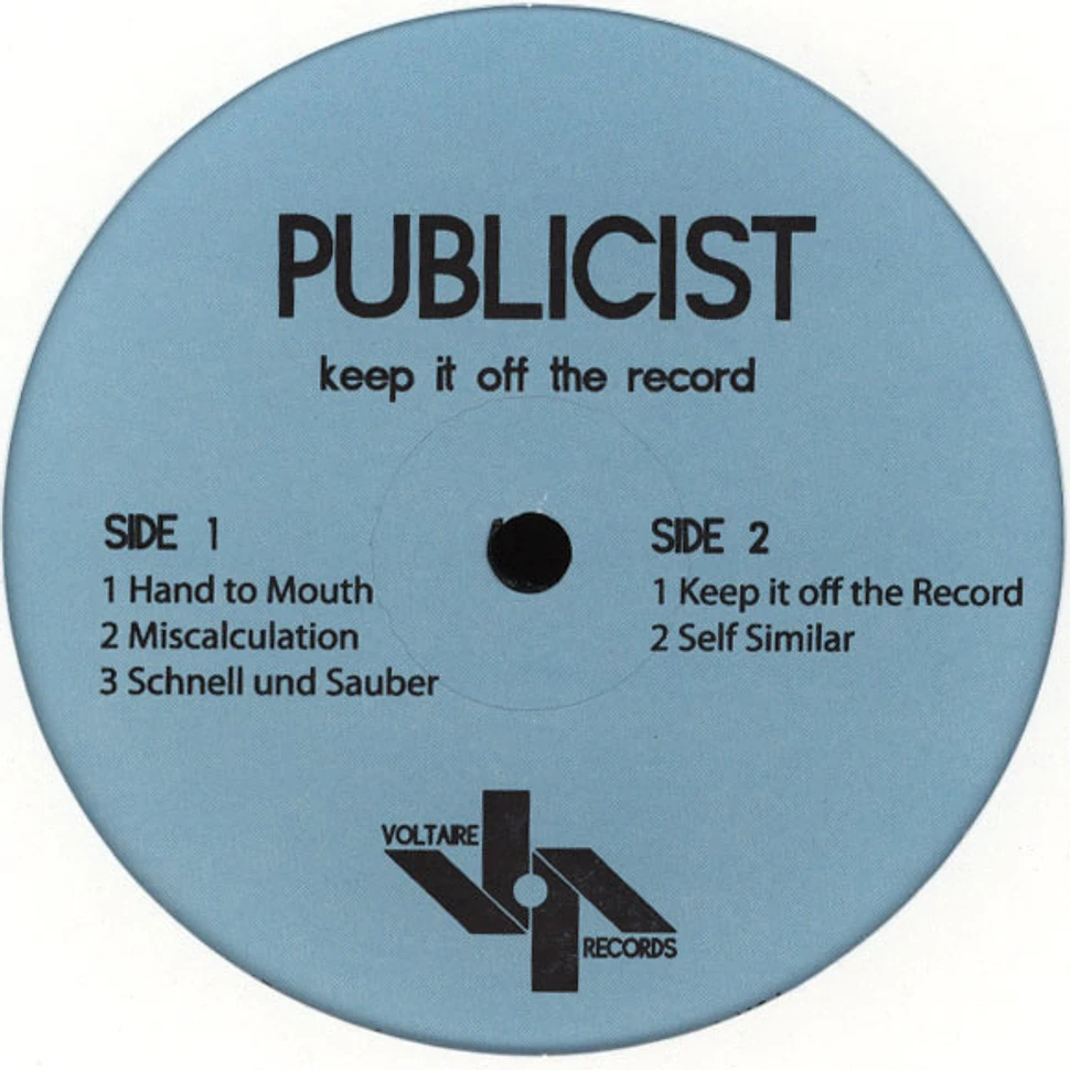 Publicist - Keep It Off The Record
