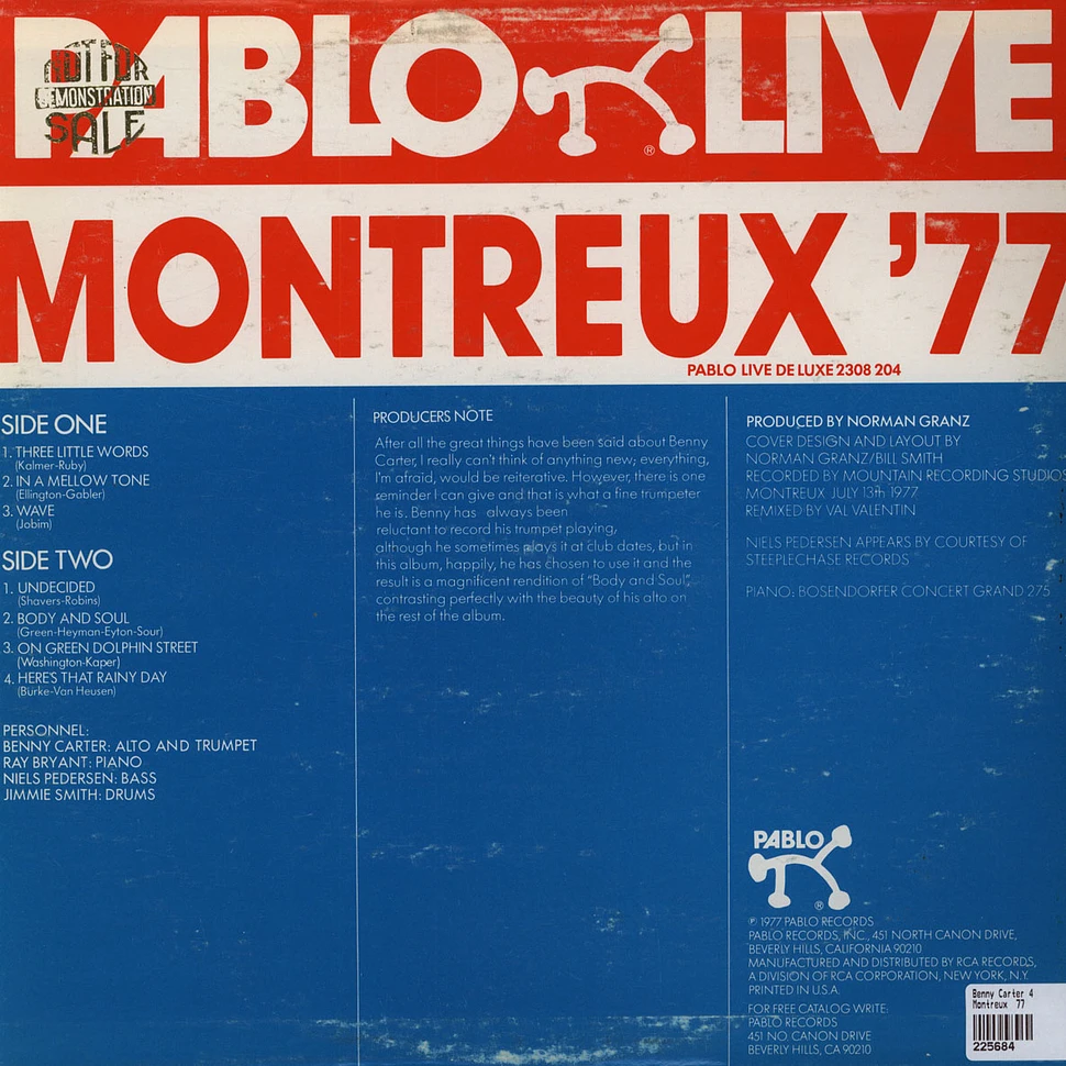Benny Carter 4 - Montreux '77