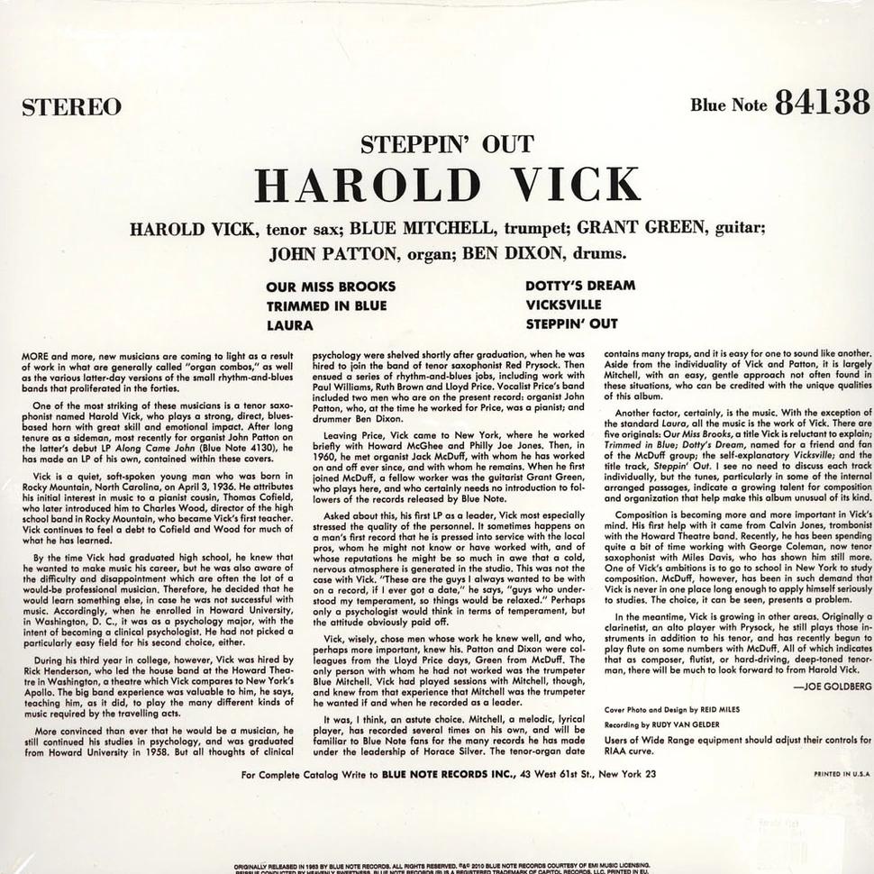 Harold Vick - Steppin' Out!