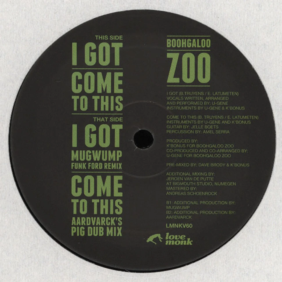 Boohgaloo Zoo - I Got Mugwump & Aardvarck Remixes