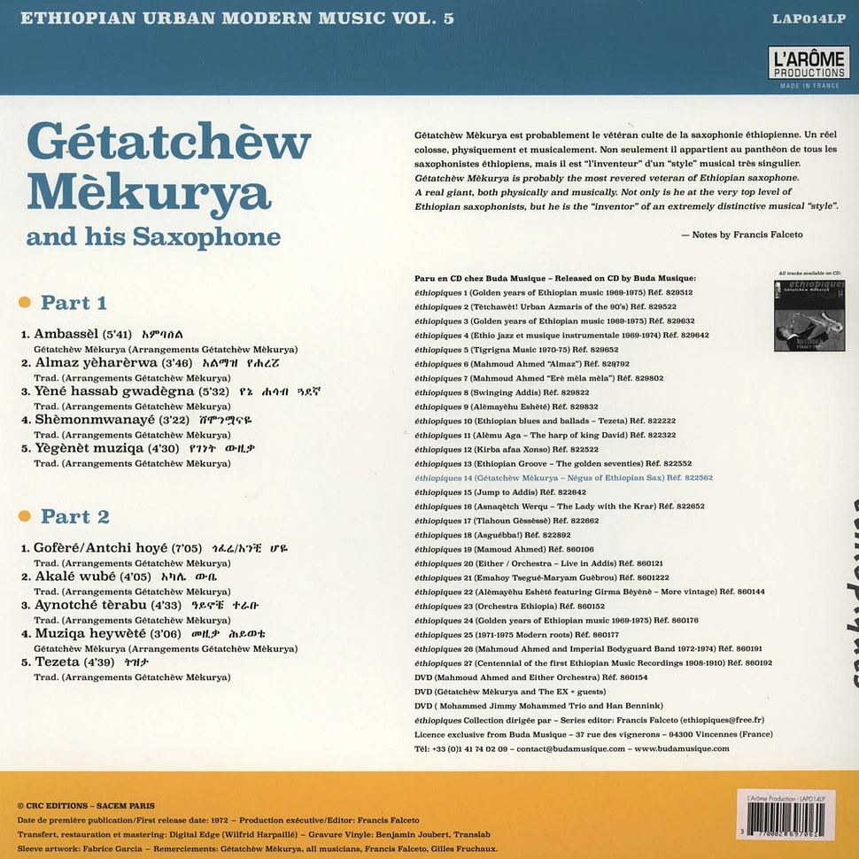 Getatchew Mekurya - Ethiopian Urban Modern Music Volume 5