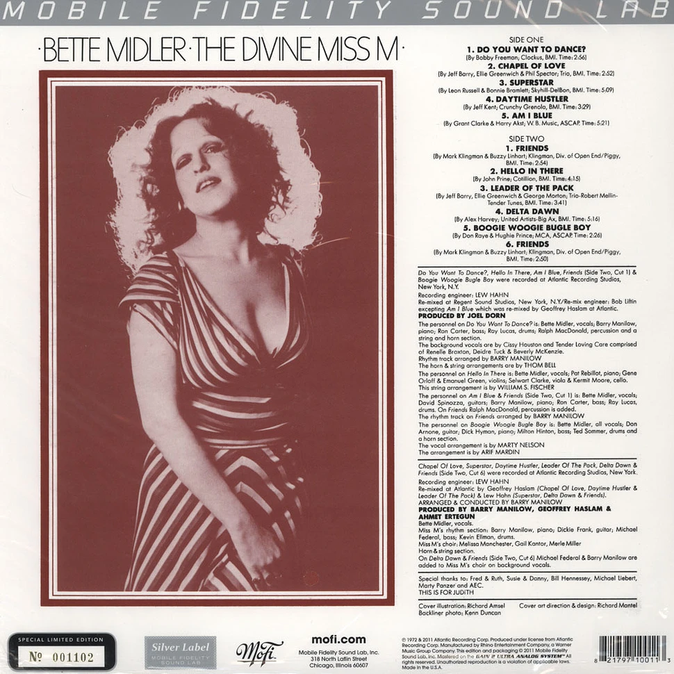Bette Midler - The Divine Miss M Numbered Limited Edition
