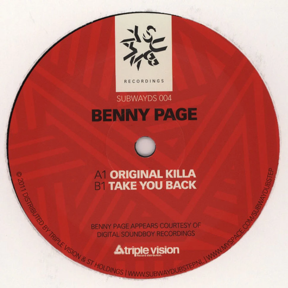 Benny Page - Original Killa