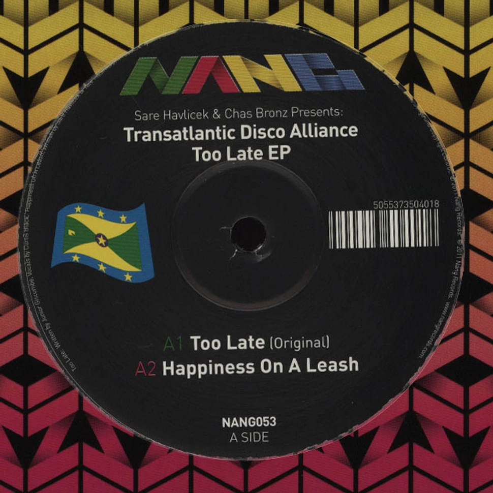 Transatlantic Disco Alliance - Too Late EP